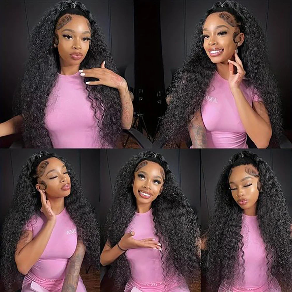 28 Inch Deep Wave Lace Front Wig - Human Hair with Pre-Plucked Hairline
