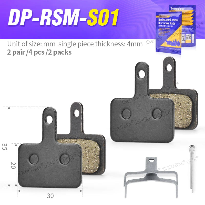 RSM-S01 - High Performance Resin Semi-Metal Brake Pads RSM-S01-2PAIRS / CHINA