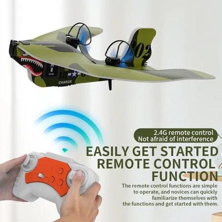 2CH Mini RC Plane 2.4G Fixed Wing Glider &ndash; With LED Lights