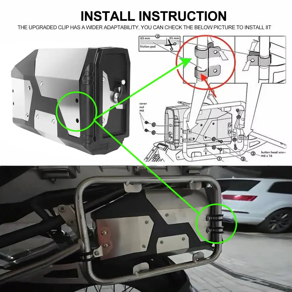 For CFMOTO 700MT 700 MT 700 1000MTX 1000 MTX Motorcycle Aluminum Toolbox Waterproof Left Side Tool Box First-aid/ Breakdown kit by InterCyprus Trading Ltd