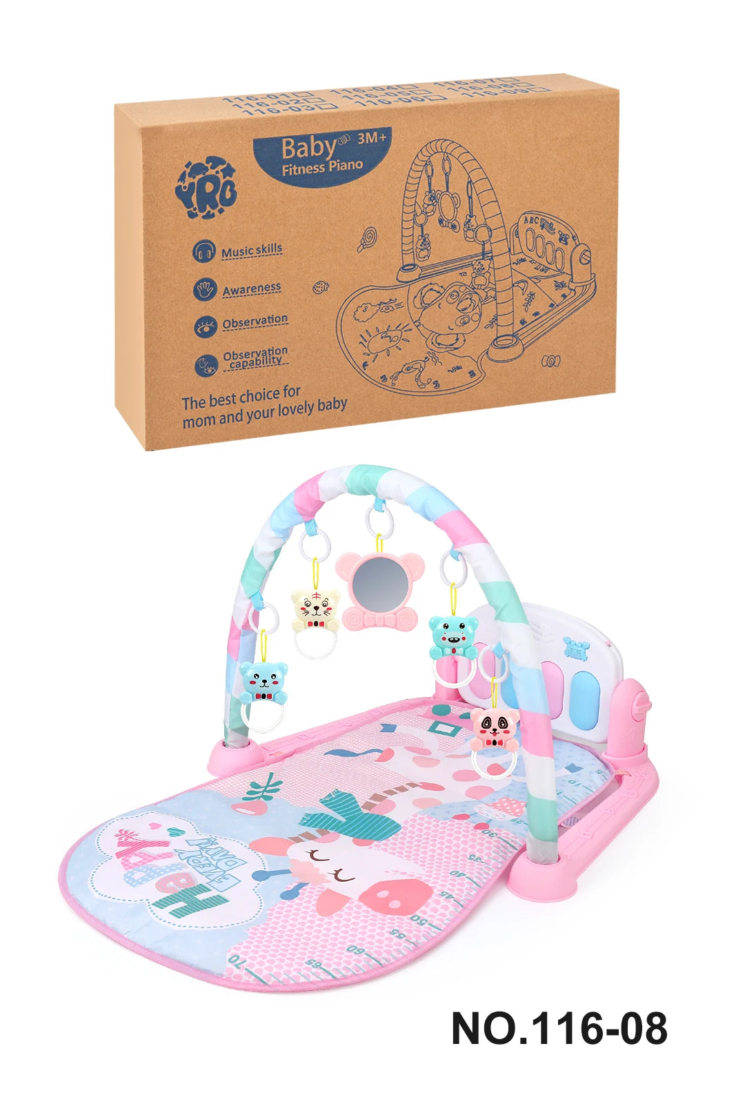 Multifunctional Fitness Frame Baby Activity Gym &ndash; Educational Crawling Play Mat 116-08