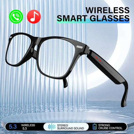 LAXASFIT Smart Anti Blue Light Sunglasses Bluetooth Camera Transparent