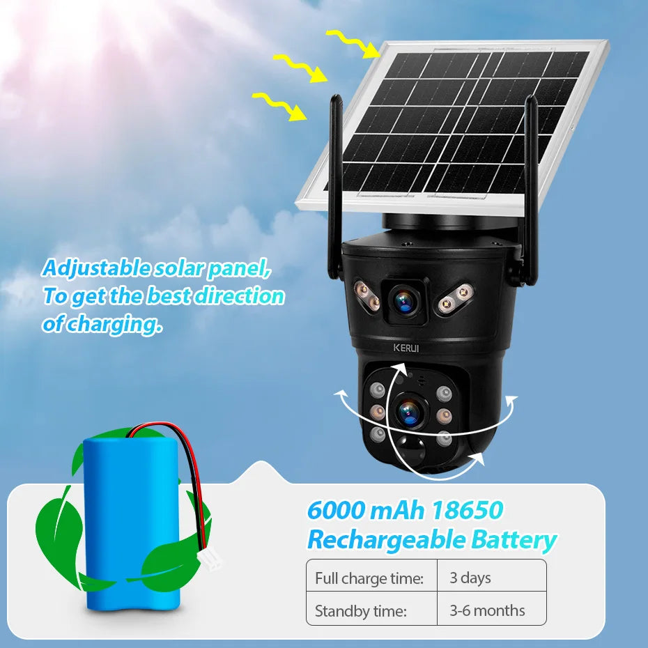 KERUI 6MP Solar Security Camera