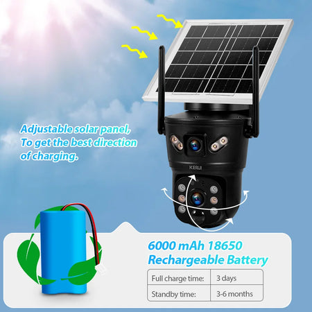 KERUI 6MP Solar Security Camera