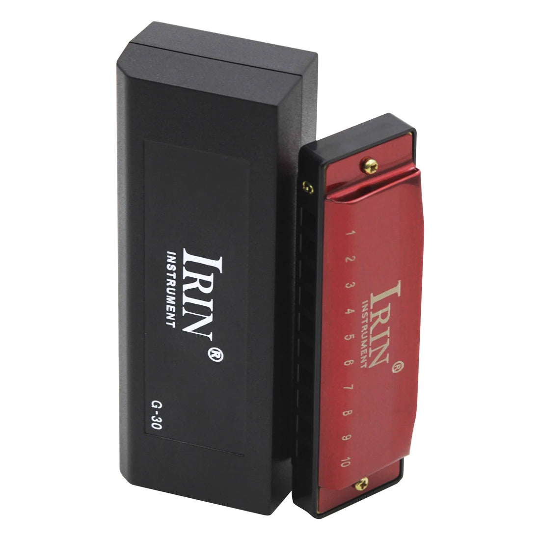 IRIN 10 Hole 20-Tone Harmonica G Key &ndash; Ideal for Beginners Burgundy