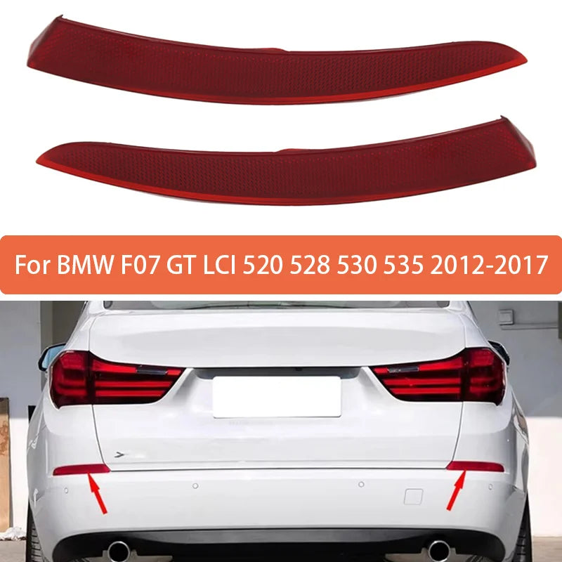 Rear Bumper Reflective Strips for BMW F07 GT LCI Red Lens