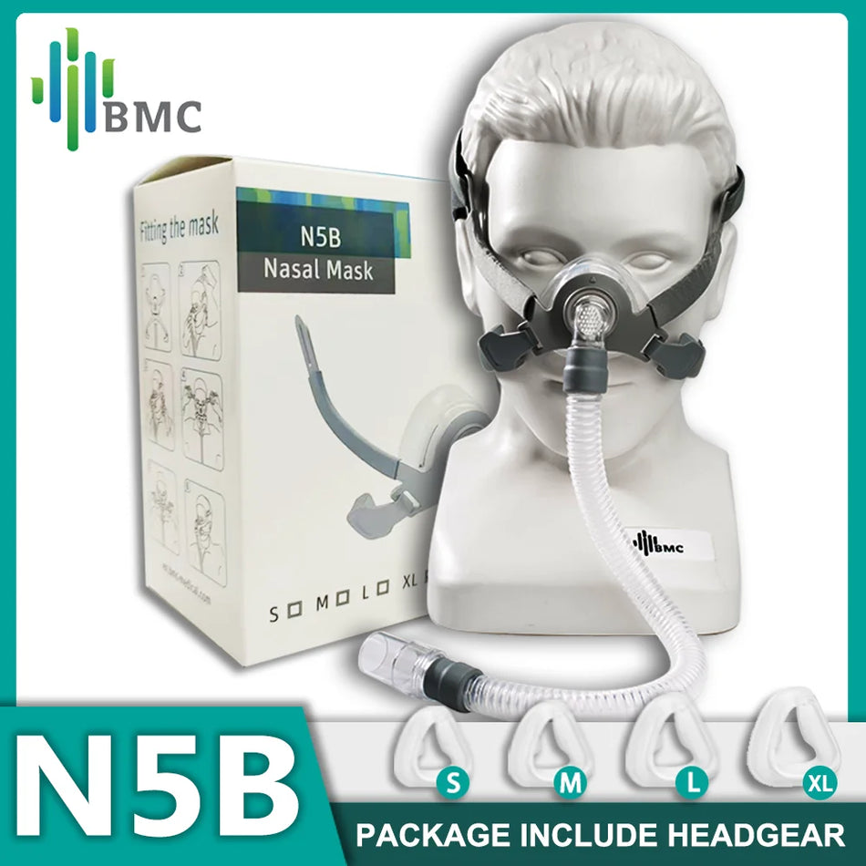 Maska nosowa CPAP N5B z pasem na głowę do większości urządzeń CPAP