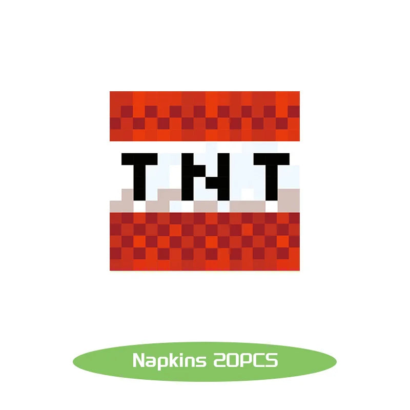 Birthday Party Cartoon Game Tableware Set for Kids 20pcs Paper napkins