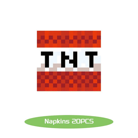 Birthday Party Cartoon Game Tableware Set for Kids 20pcs Paper napkins