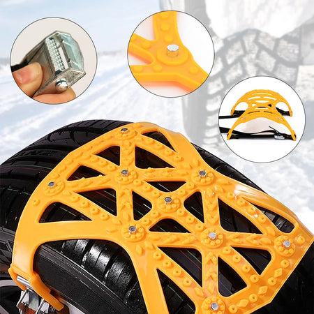 TPU Car Snow Chains 165-265mm &ndash; Adjustable Anti-Skid Design