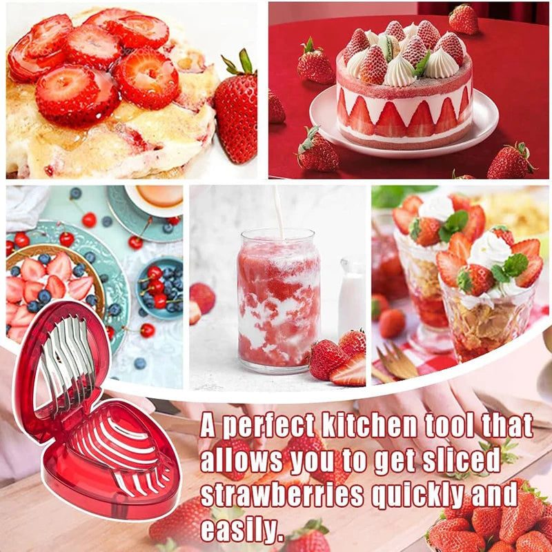 Strawberry Slicer &ndash; Multifunctional Stainless Steel Kitchen Gadget