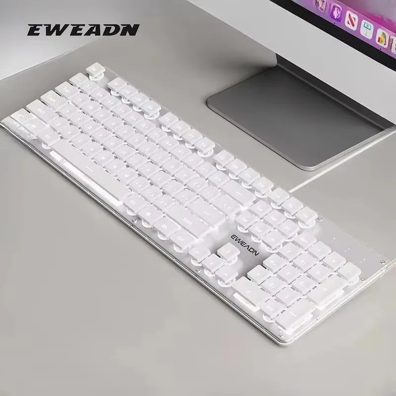 EWEADN GX710 &ndash; Mute Keyboard With White Backlight, Wired