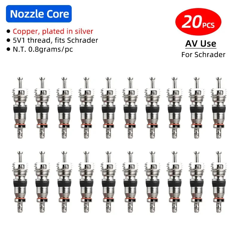 AV Schrader Valve Core &ndash; Superior Corrosion Resistance AV01A Copper 20PC / Schrader Valve / CHINA