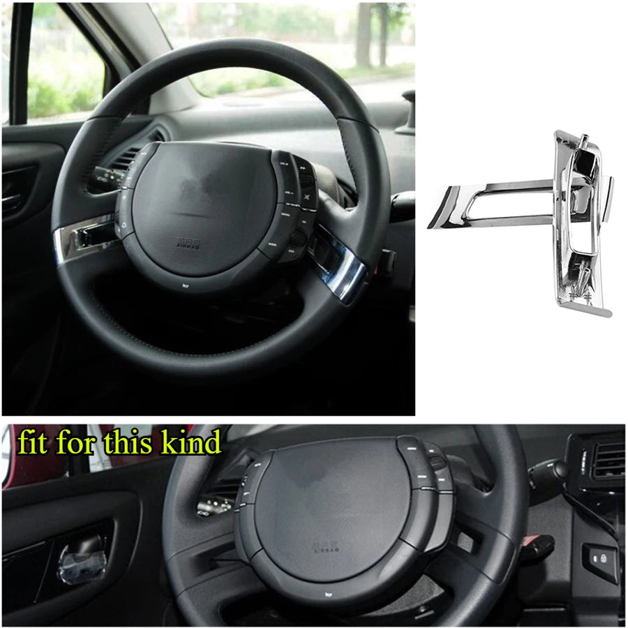 Vidinis vairo apdailos rėmas Citroen C-Quatre 2012 su ABS chromuota apdaila