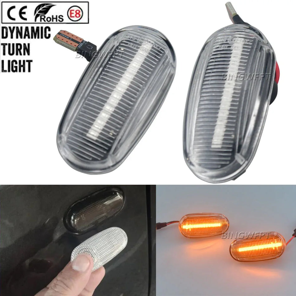 Car Dynamic LED Side Marker Lights Arrow Turn Signal Flashing Blinker Lamp For Alfa Romeo Mito 955 147 GT 937 For Fiat Bravo MK2 by InterCyprus Trading Ltd