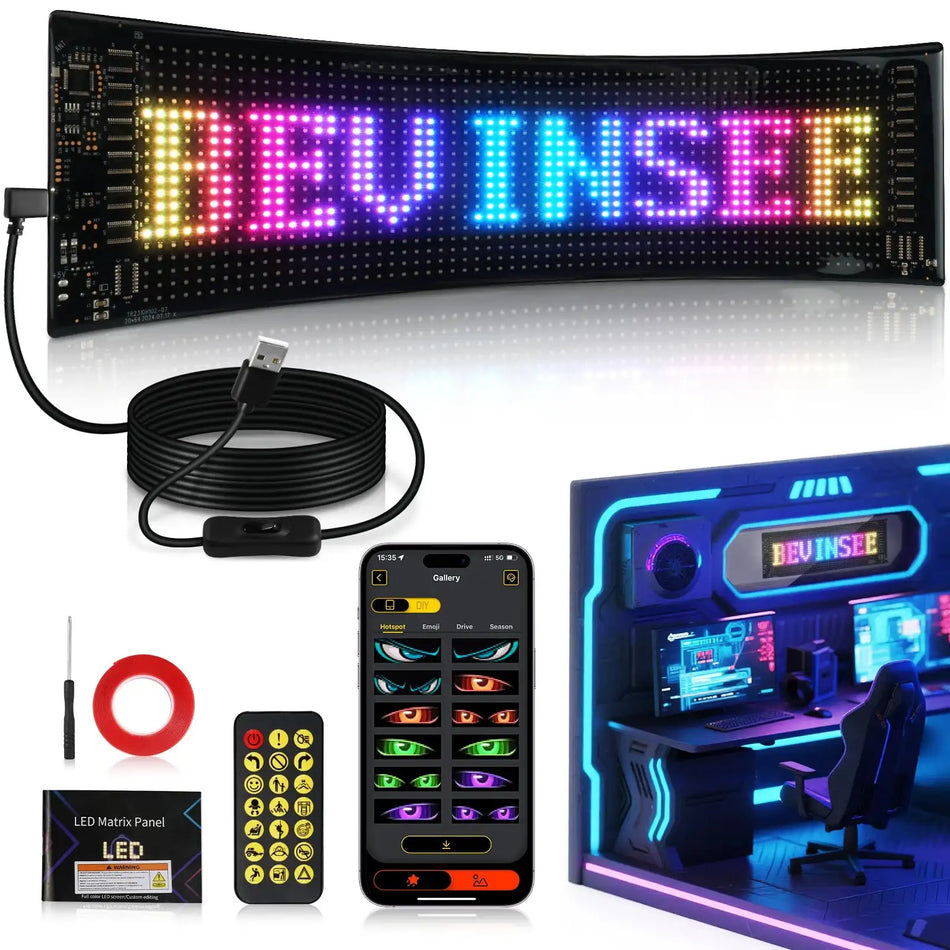 Ambient Light LED Matice Displej 20x64 Pixel Dálková Aplikace