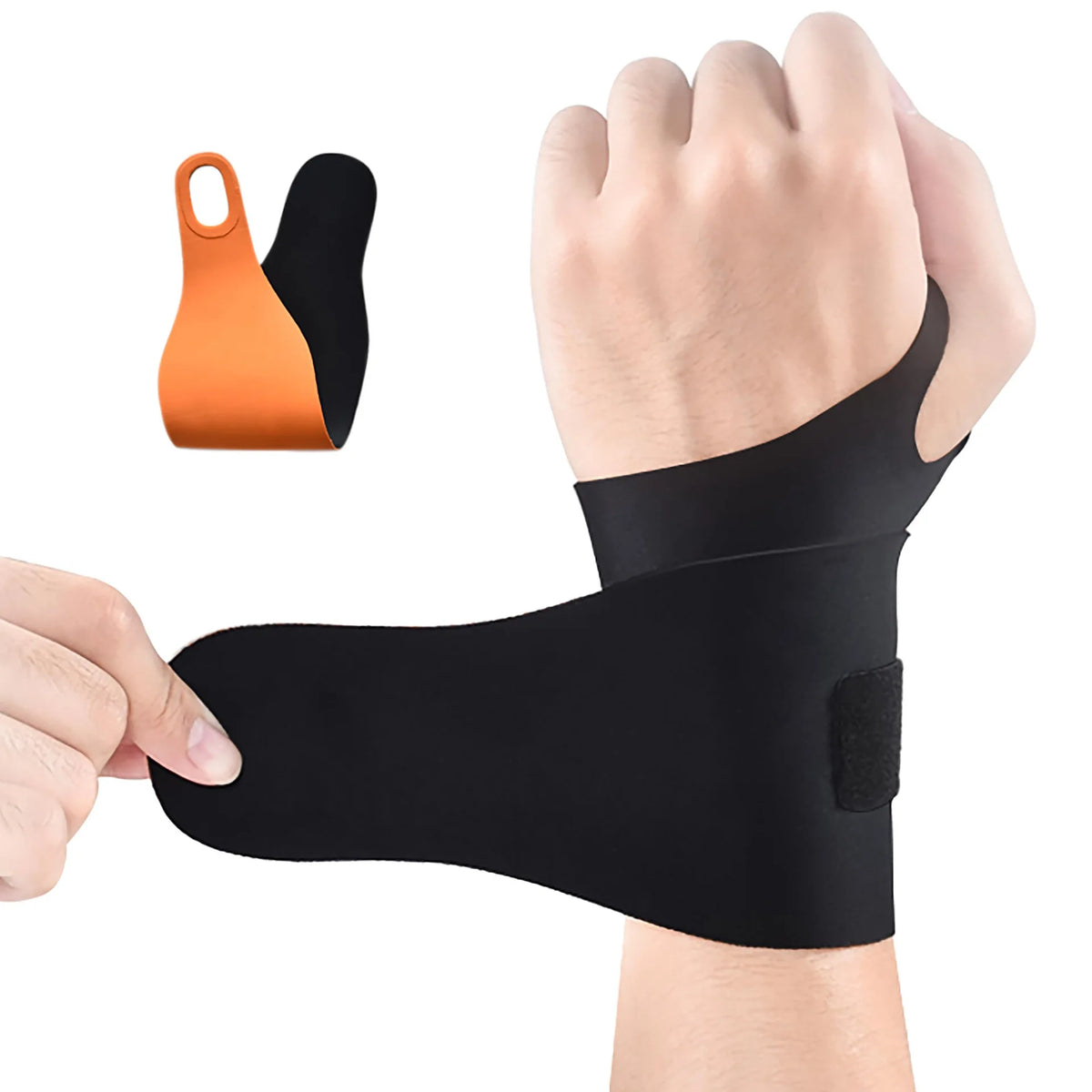 Sports Wrist Guard - Anti-Sprain Support for Basketball, Tennis, and Fitness Black single pack