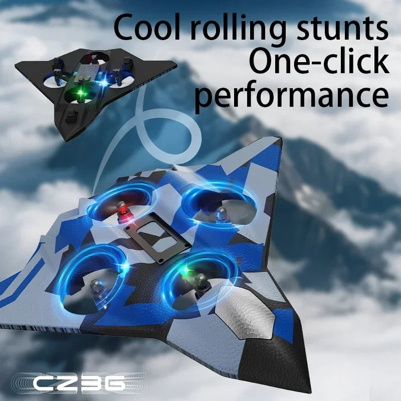 Glider Foam Plane 6Ch RC Jet - LED Lights For Night Flight