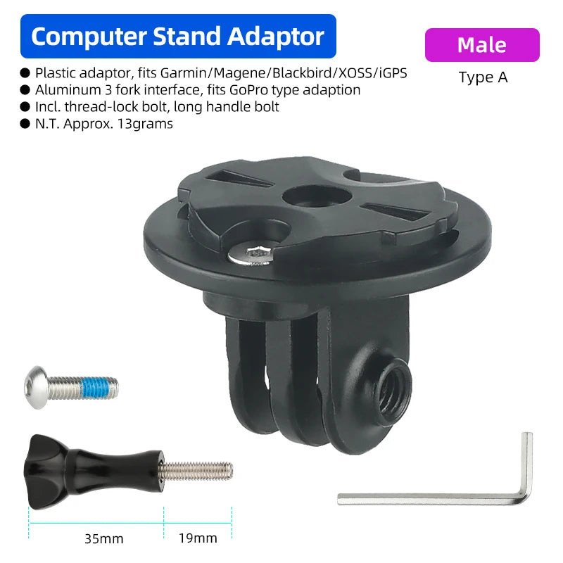 DEEMOUNT Bicycle Computer Mount &ndash; Durable and Lightweight Design Male A S036GM / CHINA