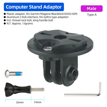 DEEMOUNT Bicycle Computer Mount &ndash; Durable and Lightweight Design Male A S036GM / CHINA