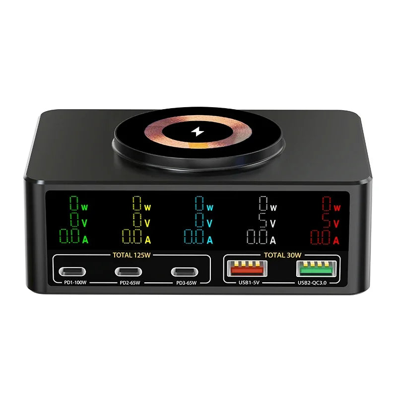 Opansten 140W GaN Charger &ndash; Magnetic Wireless Charging Black / UK Plug