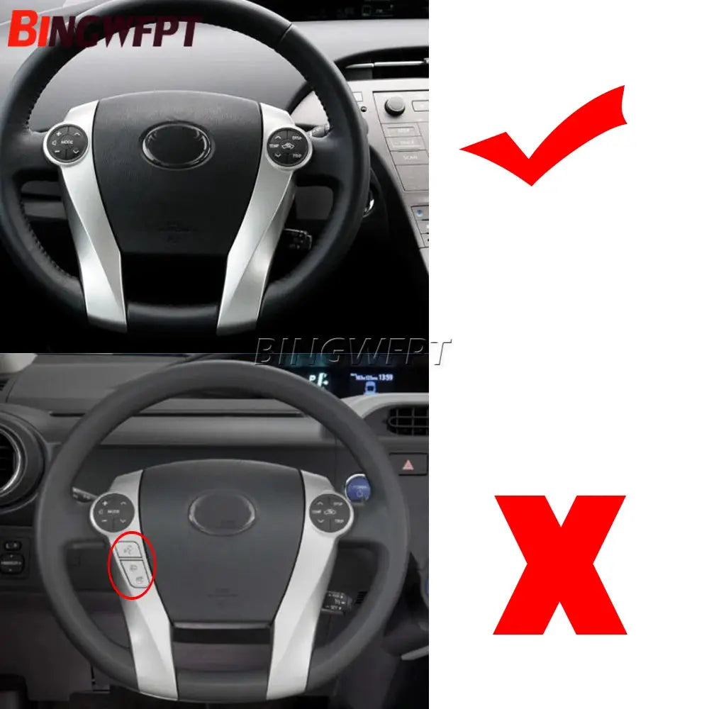 Steering Wheel Switch Panel for Prius ZVW30L 2010-2013 KEY Frame No Buttons by InterCyprus Trading Ltd