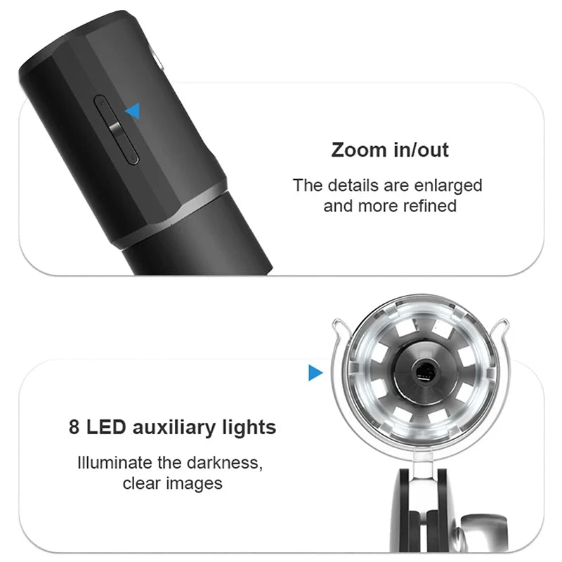 Digital Wireless Dermatoscope Microscope &ndash; 50X-1000X Zoom