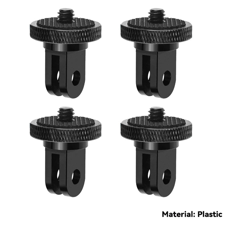1/4 Inch Screw Tripod Adapter 360 Rotating Mount Holder for GoPro &amp; DJI Cameras 4 PCS Plastics / CHINA