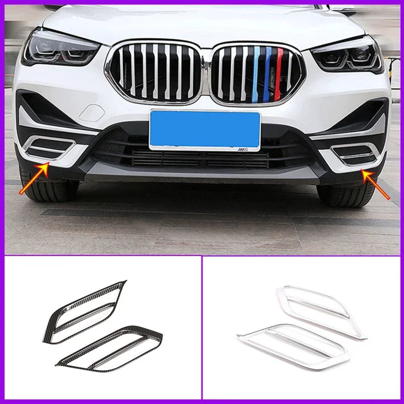 BMW X1 F48 2020 2021 Tampa de Fibra de Carbono ABS da Luz de Nevoeiro Frontal