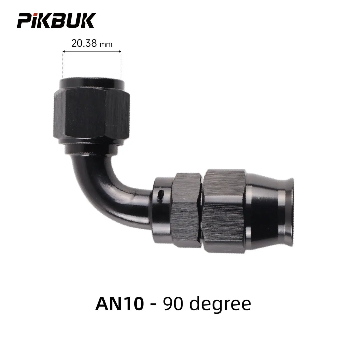PIKBUK AN4/6/8/10 PTFE Oil Fuel Line Swivel Fitting 0-180 Degree Hose End Adaptor Assembly Kit Black by InterCyprus Trading Ltd