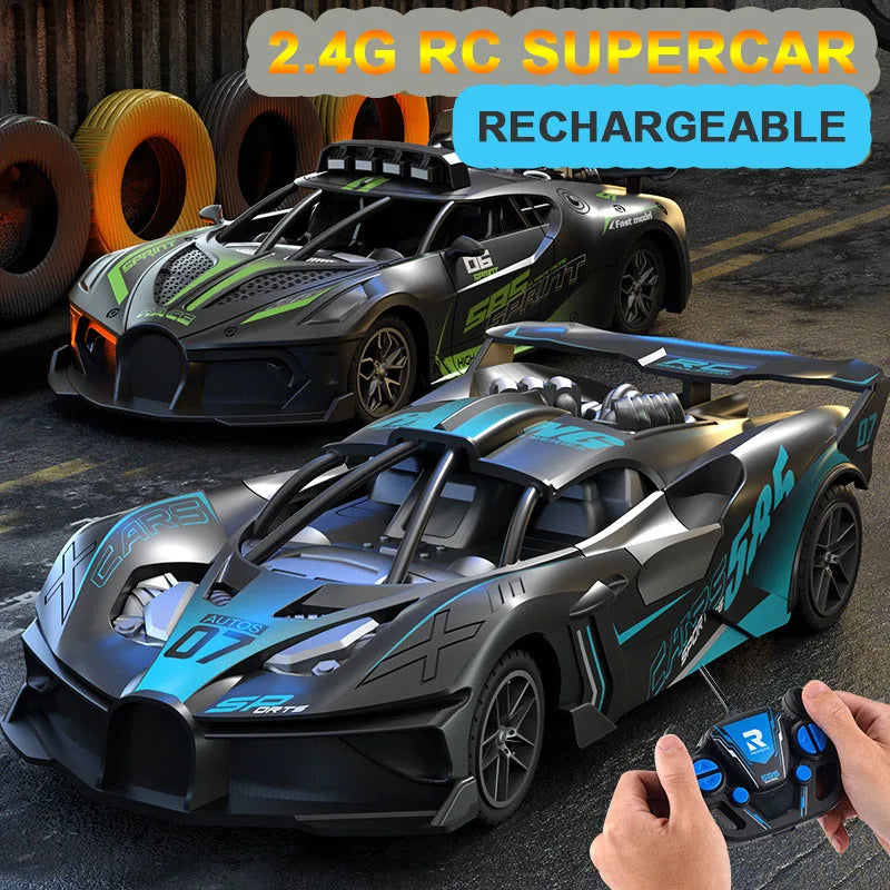CatXaa 2.4G High-Speed RC Drift Racing Car for Kids BJDPC blue