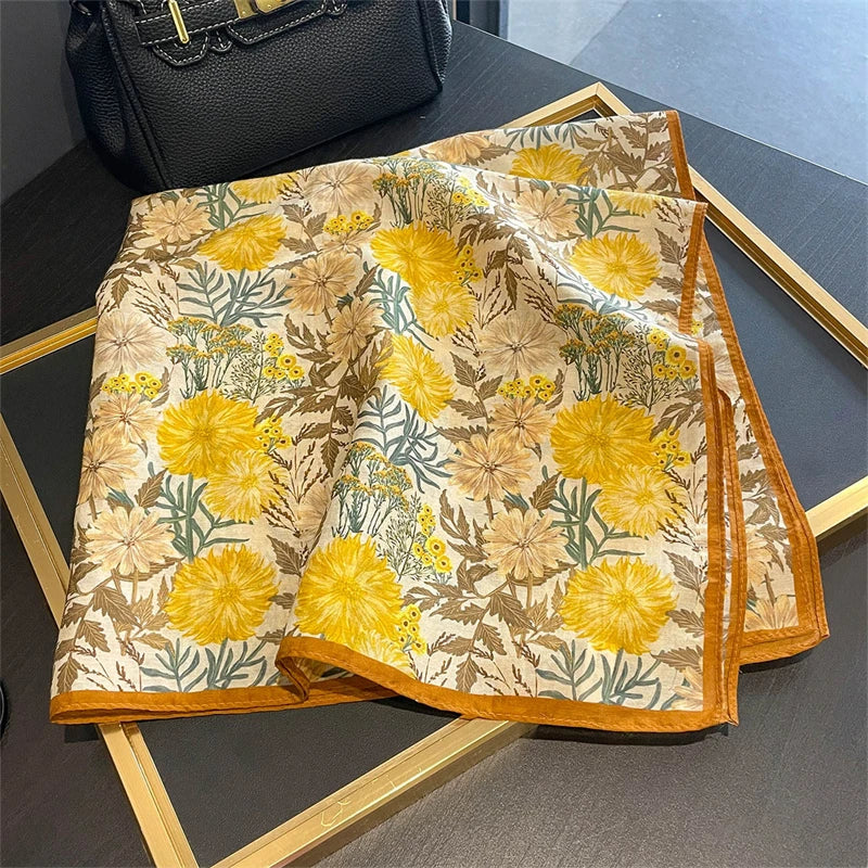 Women Silk Scarf 2025 &ndash; Multifunctional Elegance J2a257-01 / 65x65cm / CHINA