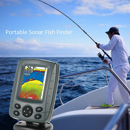 Portable 3.5" LCD Fish Finder with Sonar Sensor and Depth Locator for Outdoor Fishing