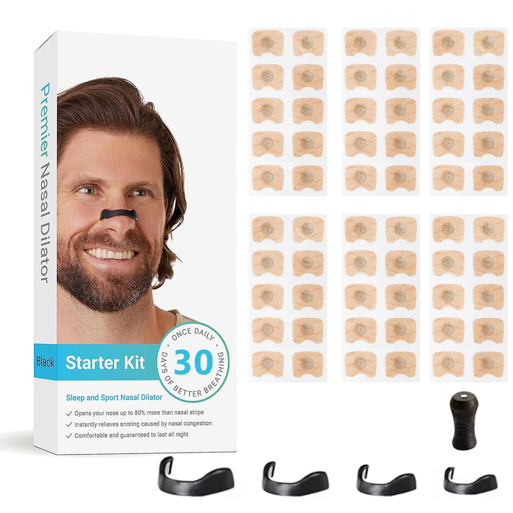 Skin Safe Magnetic Nose Strips &ndash; Boost Oxygen Breathing 1 Set Black-30day