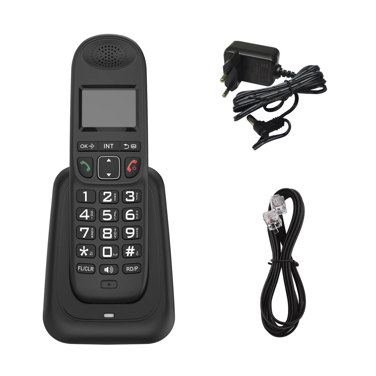 Bisofice Expandable Cordless Phone System &ndash; 3-Line Display black