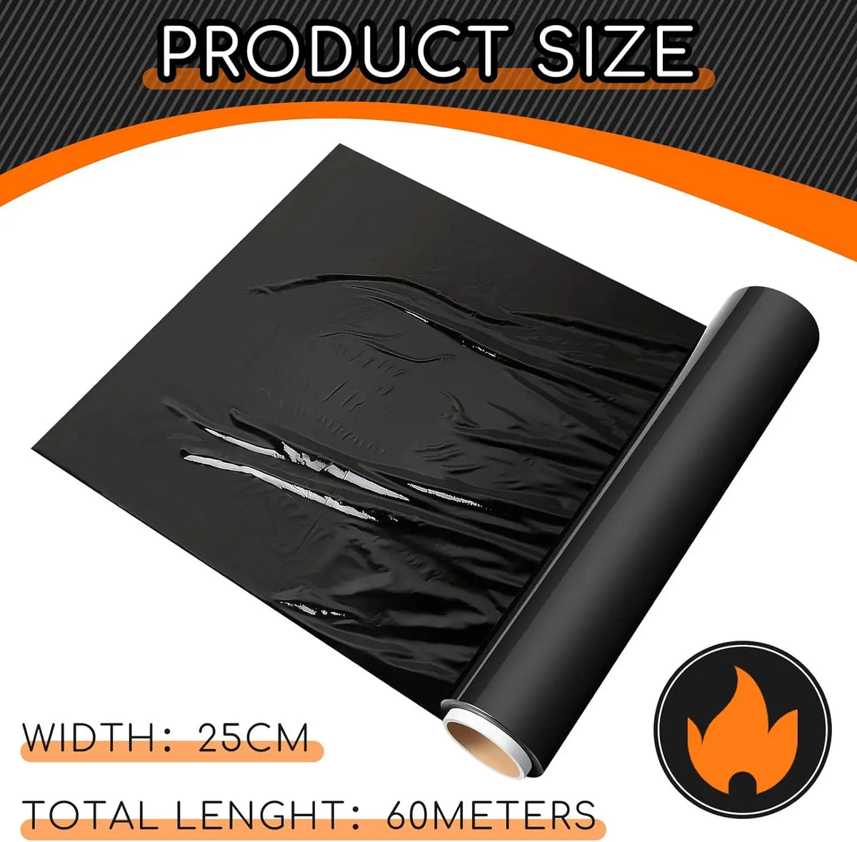 6 Rolls Black Osmotic Slimming Wrap &ndash; Sweat Enhancer