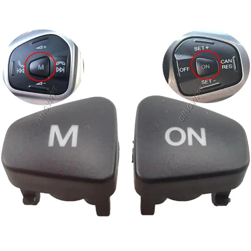 1Pair Audio Volume Steering Wheel Switch Cover M ON Button For Ford Escort Fiesta MK7 MK8 ST Ecosport 2013-2015 by InterCyprus Trading Ltd