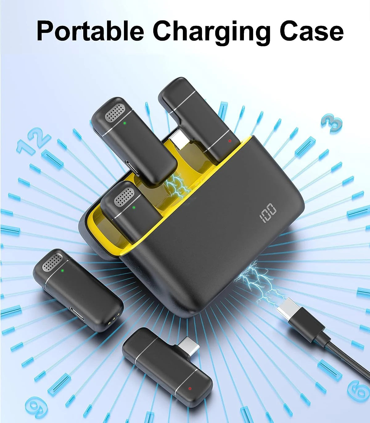 K30 Wireless Lavalier Microphone with Charging Case for Seamless Audio Recording