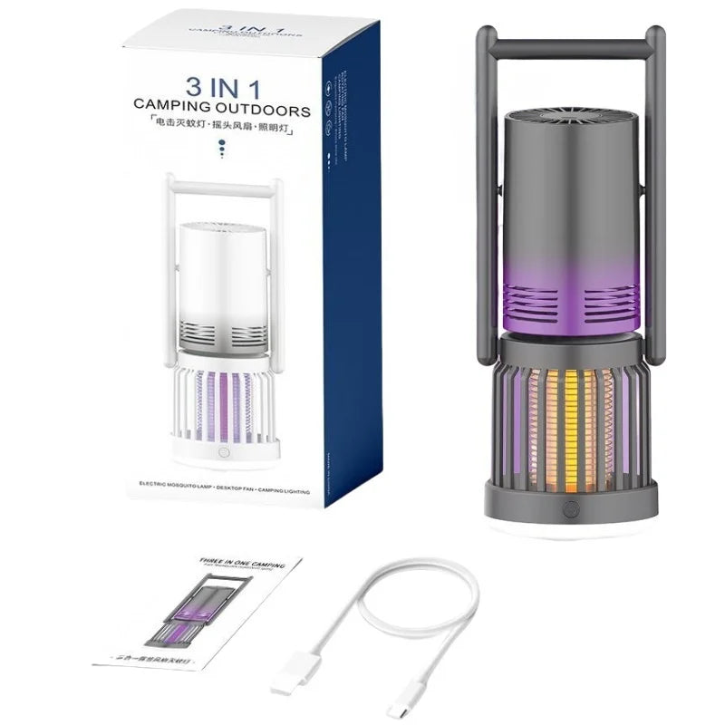 3 In 1 Rechargeable Mosquito Killer Lamp &ndash; Low Noise purple