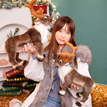 Real-life Reindeer Plush Toy - Soft Christmas Elk Doll