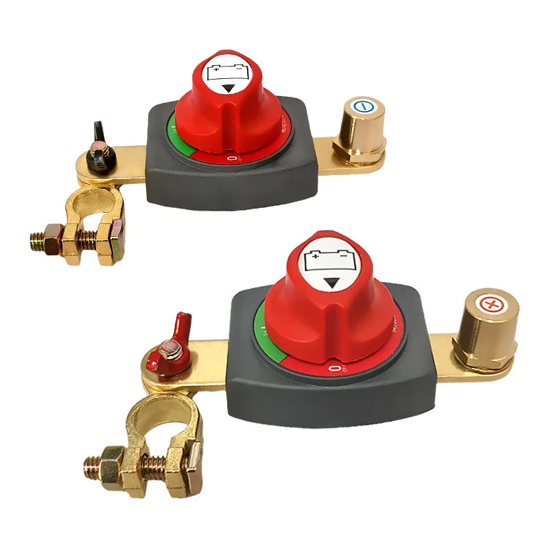 Auto Car Battery Brass Disconnect Switch 12V 24V Marine 200A 300A Battery Mass Switch 2 and 3 Position Cut Off Switch Car Boat