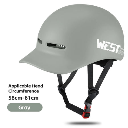 CE Certified Ultralight Bicycle Helmet for Safe Outdoor Sports Gray / 58-61cm