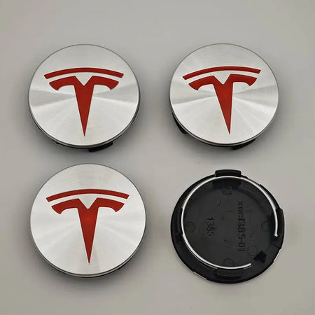 4 pcs/set suitable for Tesla Model 3 Y S X wheel center cap badge, modified wheel hub cap ABS 56mm Tesla original car wheel cent by InterCyprus Trading Ltd