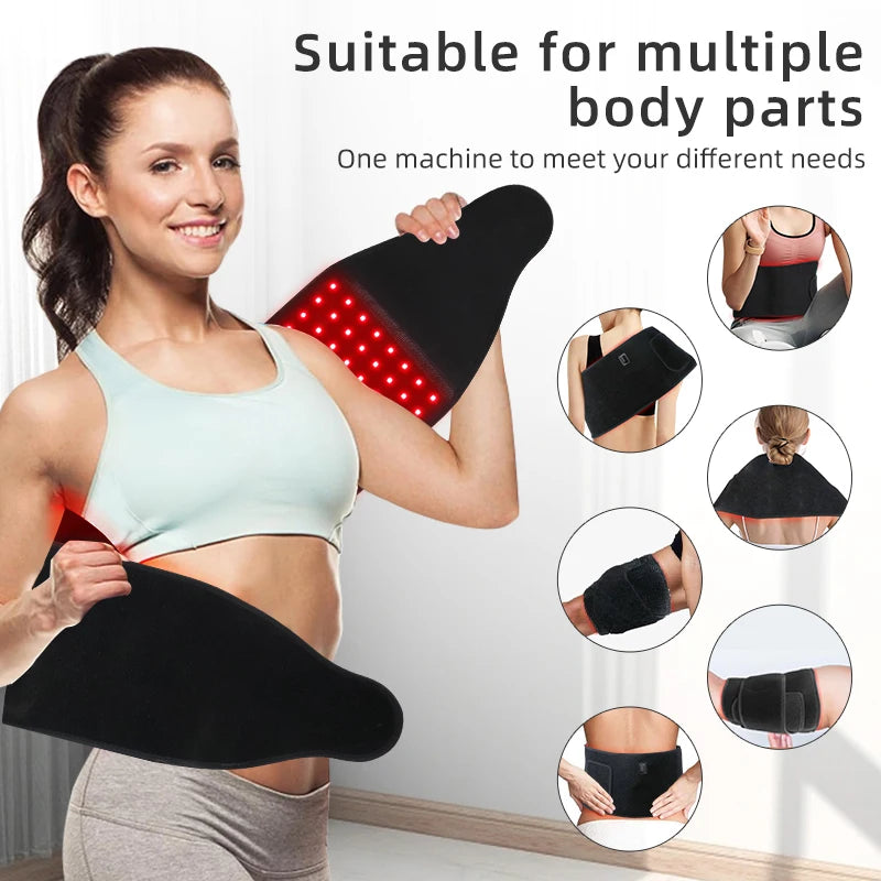 LED Red And Infrared Light Therapy Belt For Back Pain Relief And Fat Burning