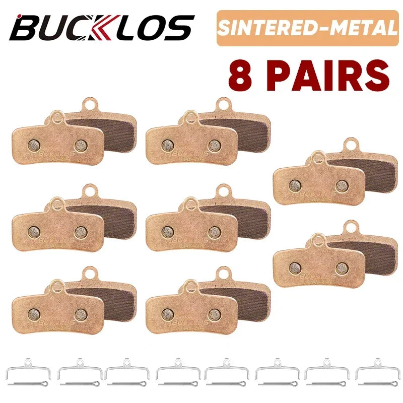 BUCKLOS Sintered-Metal MTB Brake Pads &ndash; High Wear Resistance Sintered 8Pairs