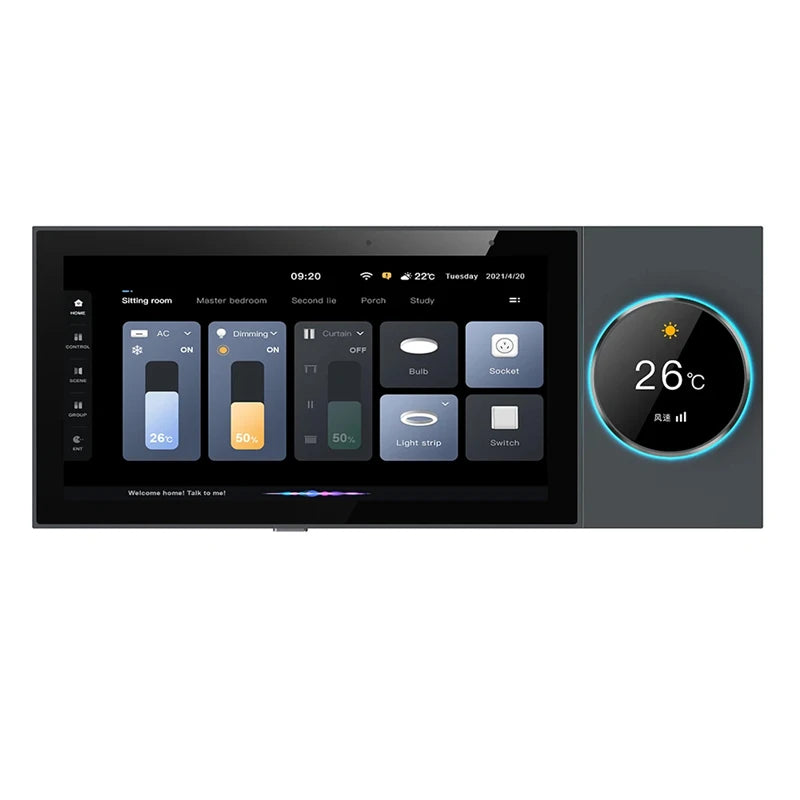 Ovatop Smart Home Control Panel - 6 Inch Touch Screen Zigbee Gateway &amp; Bluetooth Amplifier