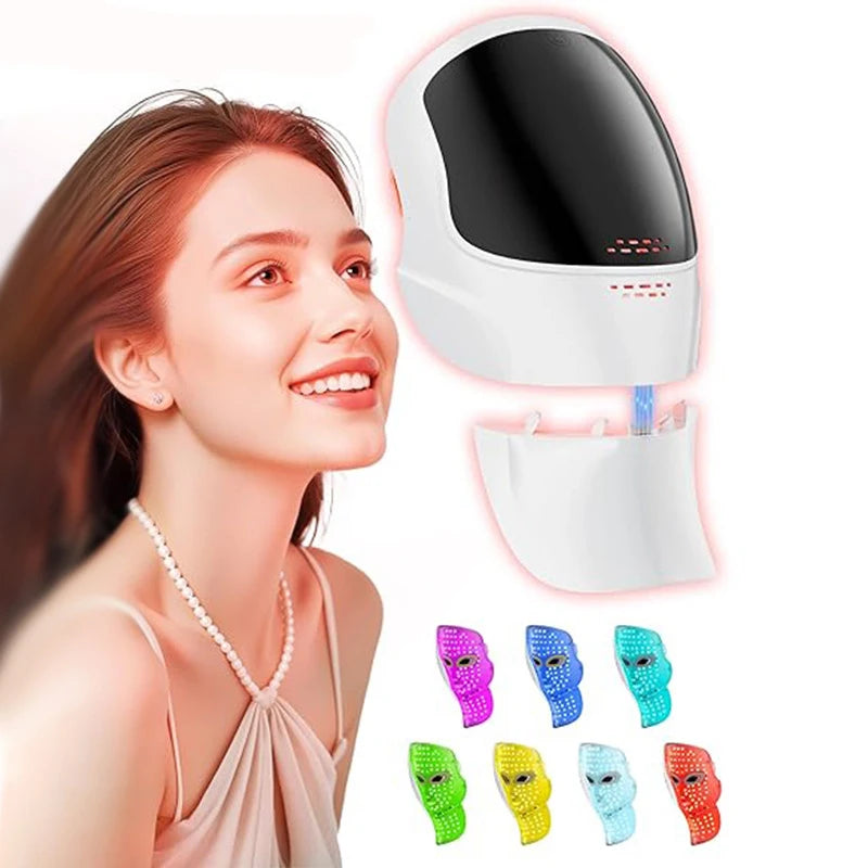 7 Colors Red Light Therapy LED Facial Mask for Skin Rejuvenation and Acne