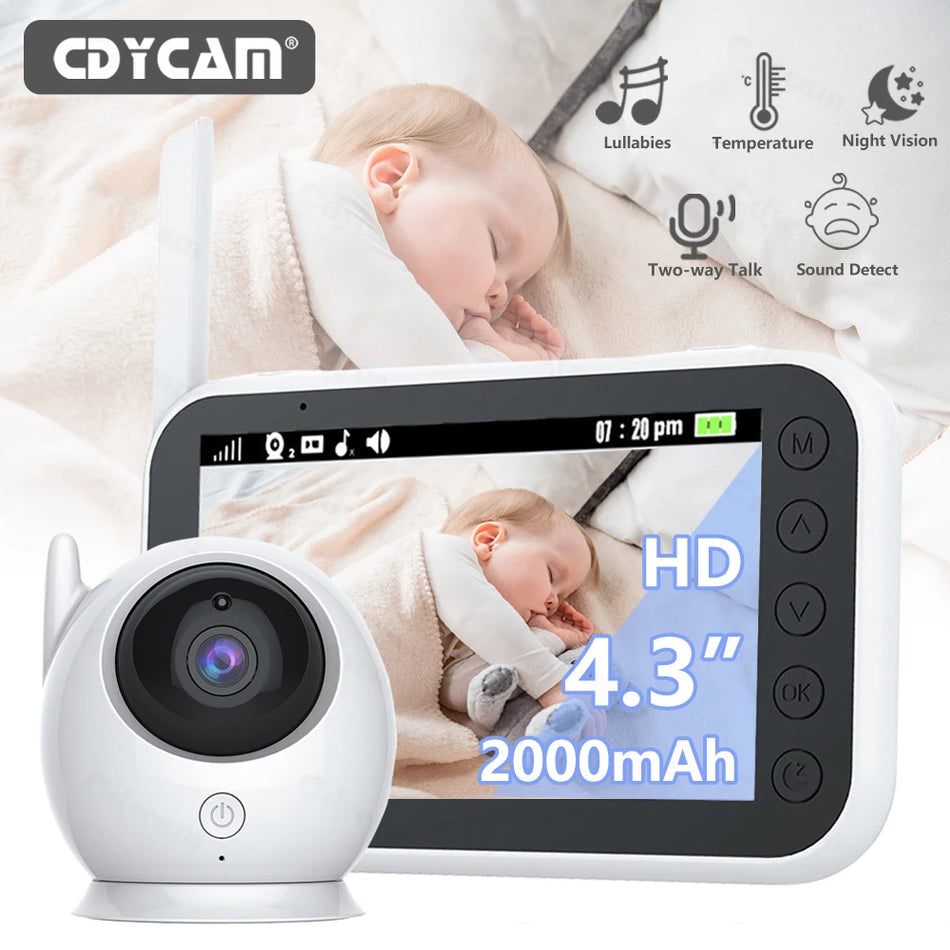 4.3&quot; LCD Baby Monitor with 2000mAh Battery &amp; Two-Way Audio