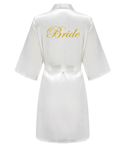 Elegant Kimono Satin Bridesmaid Bathrobe - Perfect for Wedding Parties