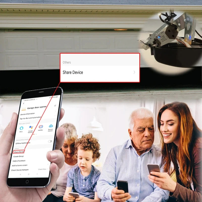 Tuya Smart Garage Door Opener with WiFi &amp; Voice Control